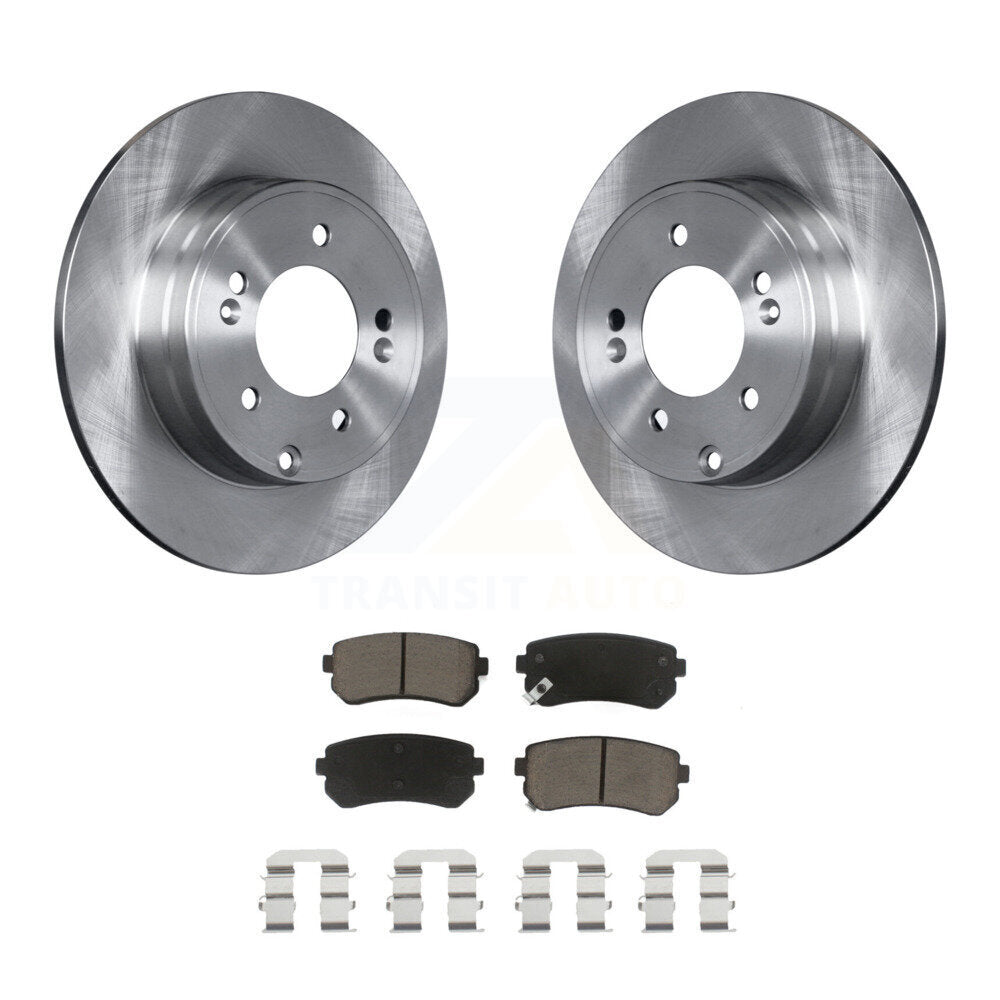 Disc Brake Rotors And Ceramic Pad Rear Kit For Hyundai Tucson Sonata Kia Cadenza
