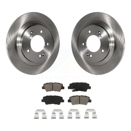 Brake Rotor & Ceramic Pad Rear Kit For Kia Optima Hyundai Sonata Soul EV Cadenza