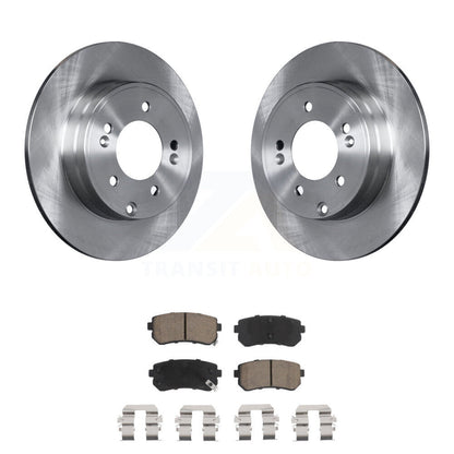 Disc Brake Rotors And Ceramic Pads Rear Kit For Hyundai Sonata Kia Optima