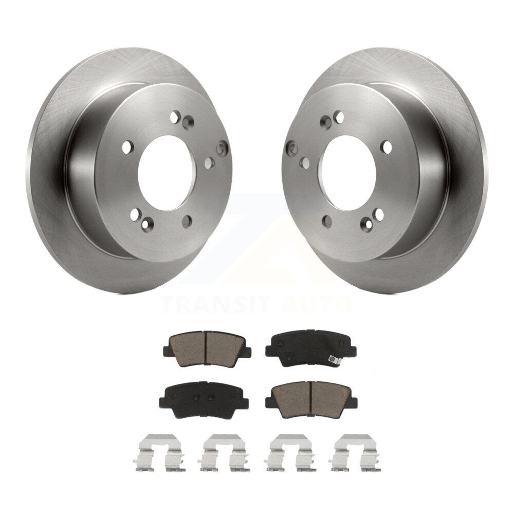 Disc Brake Rotors And Ceramic Pads Rear Kit For Hyundai Sonata 2.4L