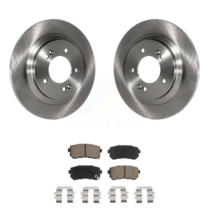 Brake Rotor Ceramic Pad Rear Kit For 2016 Kia Optima With Electric Parking