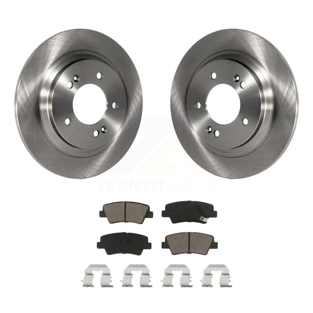Disc Brake Rotors And Ceramic Pads Rear Kit For Hyundai Sonata Azera