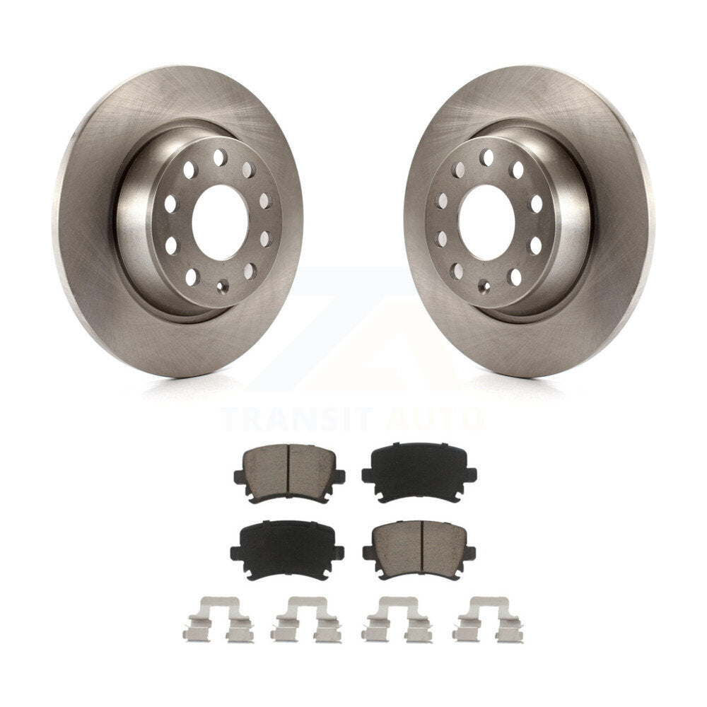 Brake Rotors Ceramic Pad Rear Kit For Volkswagen Tiguan CC Jetta Audi Q3 Quattro