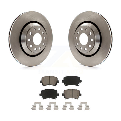 Disc Brake Rotors & Ceramic Pad Rear Kit For Volkswagen GTI Passat CC Golf R R32