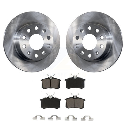 Brake Rotors Ceramic Pad Rear Kit For Volkswagen Jetta Beetle Golf SportWagen A3