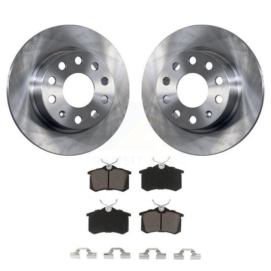 Brake Rotors Ceramic Pad Rear Kit For Volkswagen Jetta Beetle Golf SportWagen A3