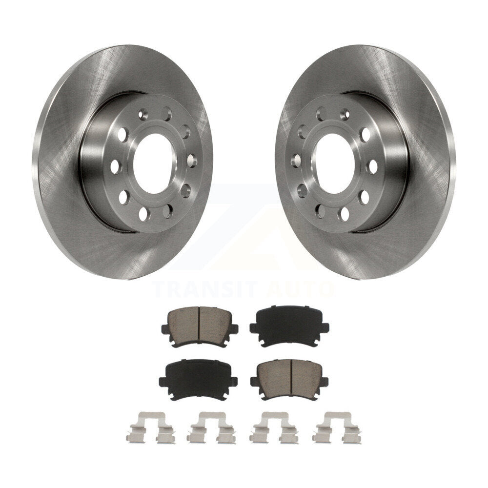 Brake Rotor And Ceramic Pad Rear Kit For Volkswagen Jetta Rabbit Audi A3 Quattro
