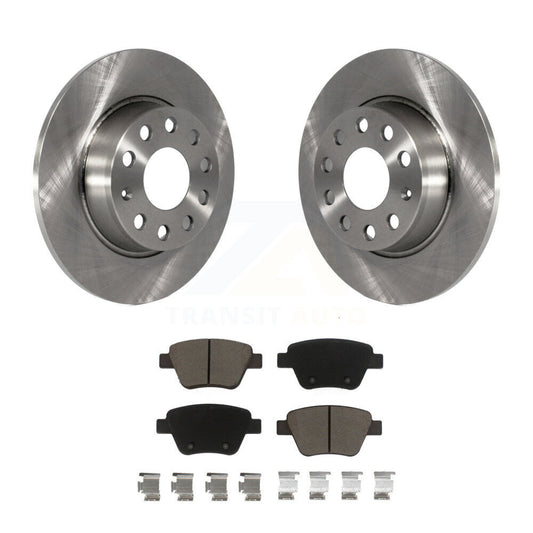 Brake Rotor & Ceramic Pad Rear Kit For Volkswagen Jetta Passat Golf Audi Eos GTI