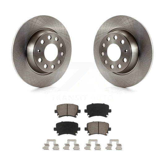 Brake Rotor And Ceramic Pad Rear Kit For Volkswagen Jetta GTI Passat Eos Audi A3