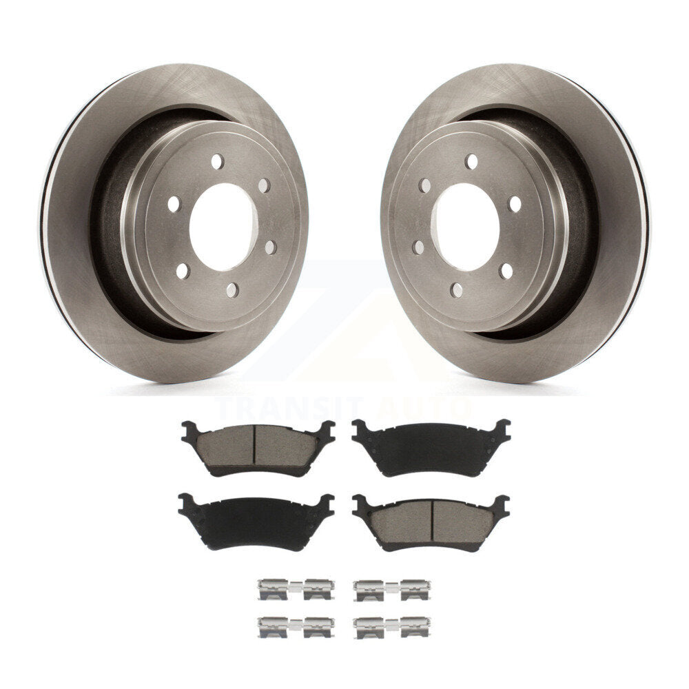 Disc Brake Rotors And Ceramic Pads Rear Kit For Ford F-150