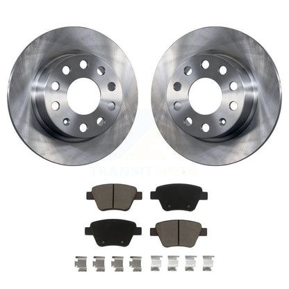 Disc Brake Rotors And Ceramic Pads Rear Kit For Volkswagen Jetta Eos Audi A3 GTI