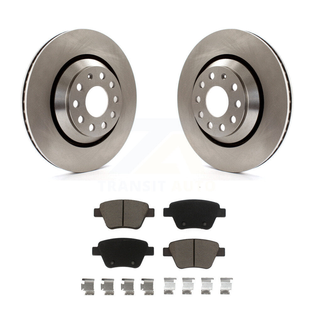 Disc Brake Rotors And Ceramic Pads Rear Kit For Volkswagen GTI Audi A3 Quattro