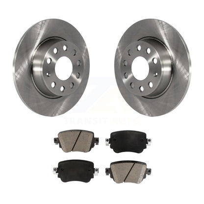Disc Brake Rotors Ceramic Pad Rear Kit For Volkswagen Golf SportWagen Passat GTI