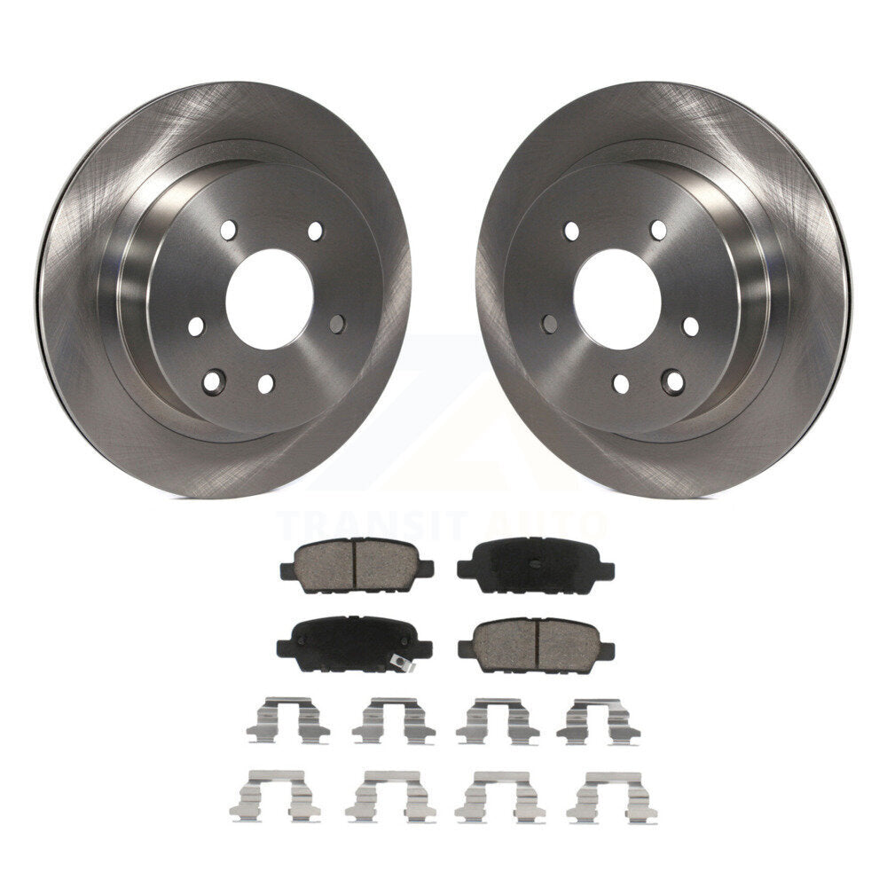 Brake Rotors & Ceramic Pad Rear Kit For Nissan Rogue Sport Qashqai LEAF Juke G35