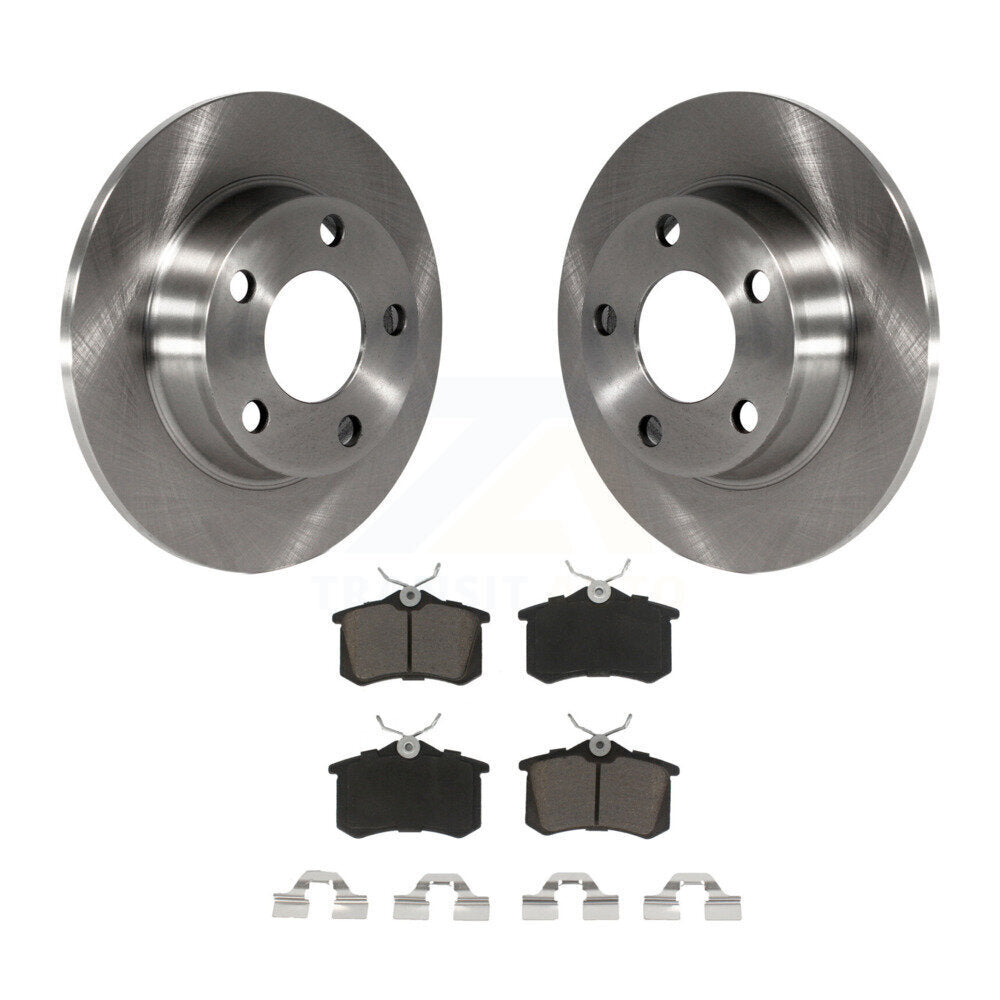 Disc Brake Rotors And Ceramic Pads Rear Kit For Audi A6 Quattro Allroad
