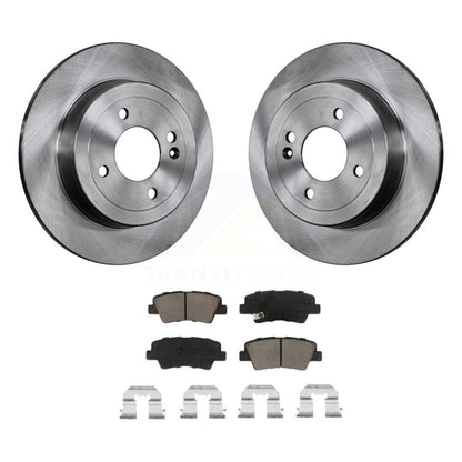 Disc Brake Rotors And Ceramic Pads Rear Kit For Hyundai Accent Kia Rio