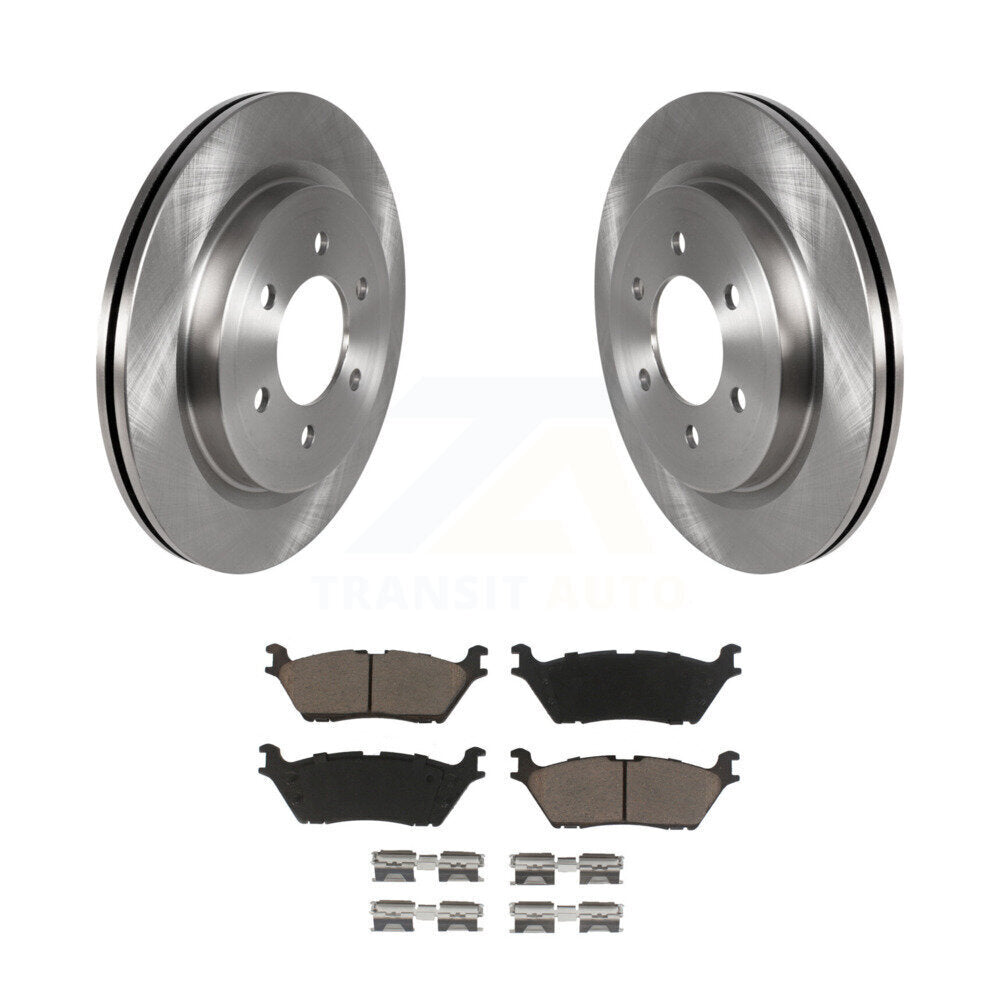 Brake Rotor And Ceramic Pad Rear Kit For Ford F-150 Expedition Lincoln Navigator