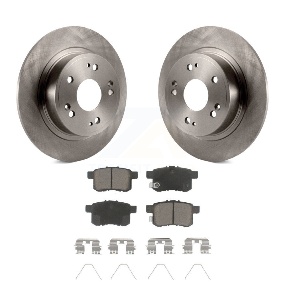 Disc Brake Rotors And Ceramic Pads Rear Kit For Honda Accord Acura TSX