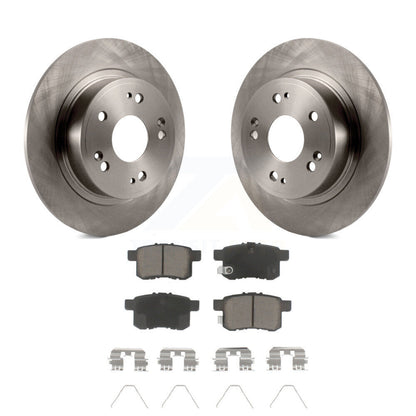 Disc Brake Rotors And Ceramic Pads Rear Kit For Honda Accord Acura TSX