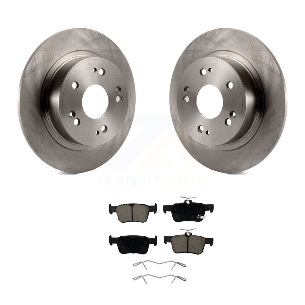 Disc Brake Rotors And Ceramic Pads Rear Kit For 2018-2024 Honda Accord