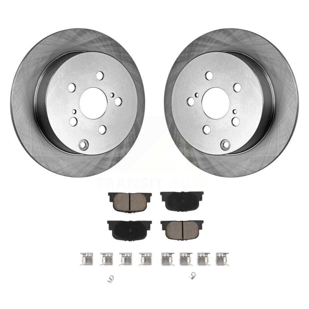 Disc Brake Rotors And Ceramic Pads Rear Kit For 2005-2010 Scion tC
