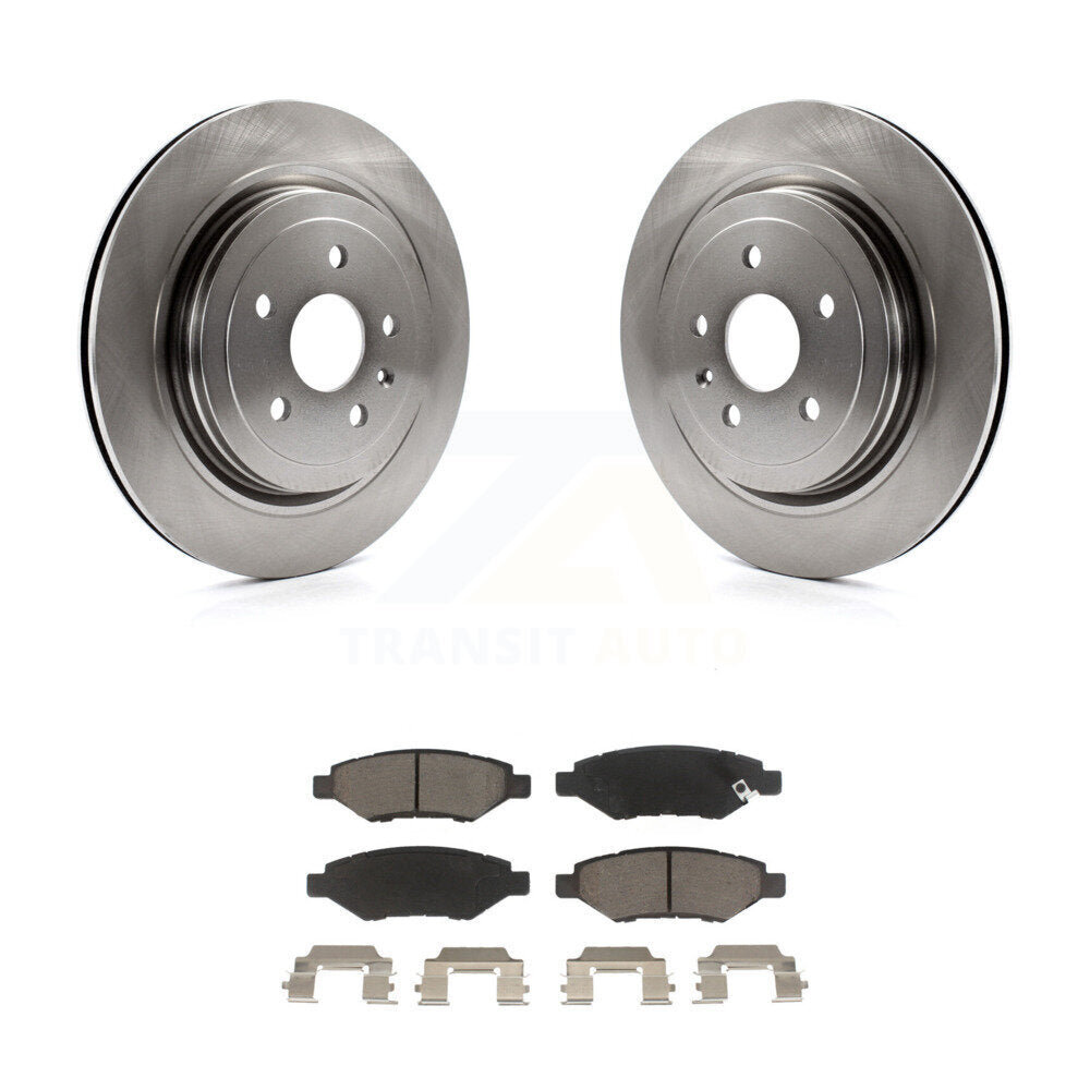Disc Brake Rotors And Ceramic Pads Rear Kit For Cadillac CTS