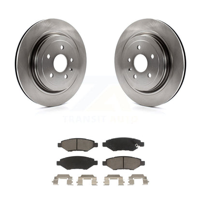 Disc Brake Rotors And Ceramic Pads Rear Kit For Cadillac CTS