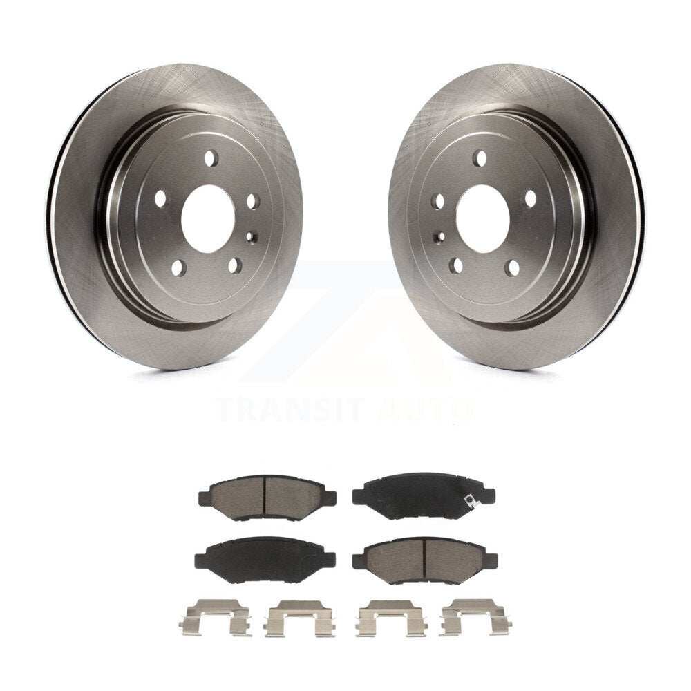 Disc Brake Rotors And Ceramic Pads Rear Kit For Chevrolet Camaro Cadillac CTS