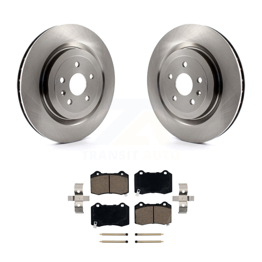 Disc Brake Rotors And Ceramic Pads Rear Kit For Chevrolet Camaro Cadillac CTS