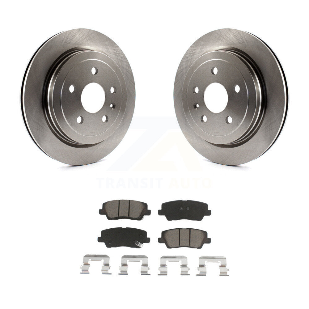 Disc Brake Rotors And Ceramic Pads Rear Kit For Cadillac CTS