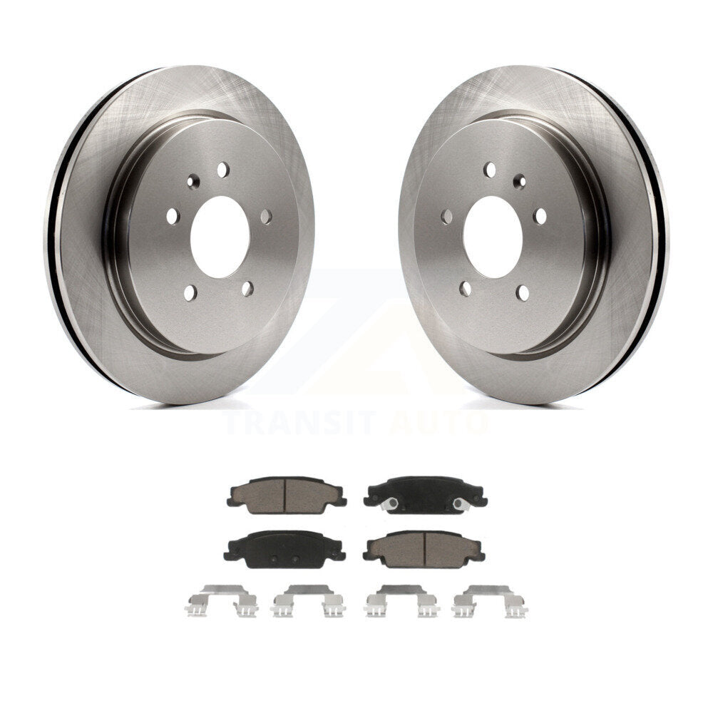 Disc Brake Rotors And Ceramic Pads Rear Kit For Cadillac CTS STS