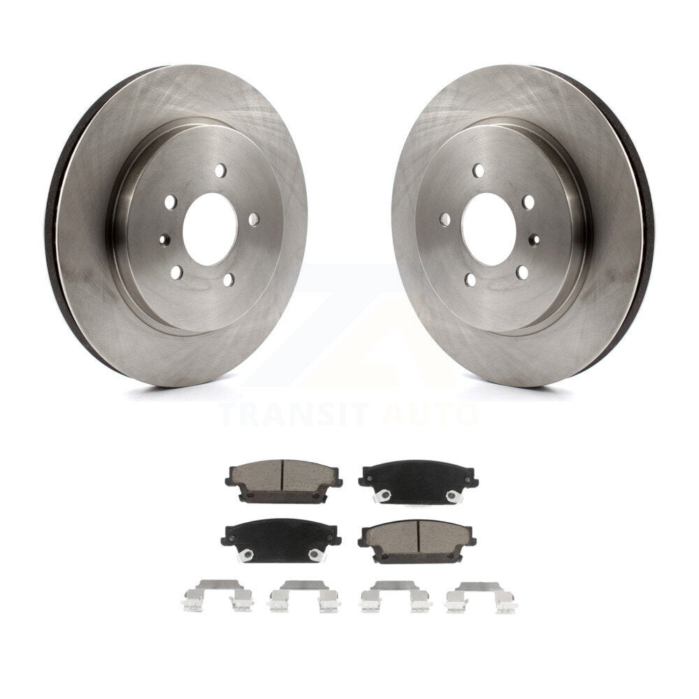 Disc Brake Rotors And Ceramic Pads Rear Kit For Cadillac CTS STS