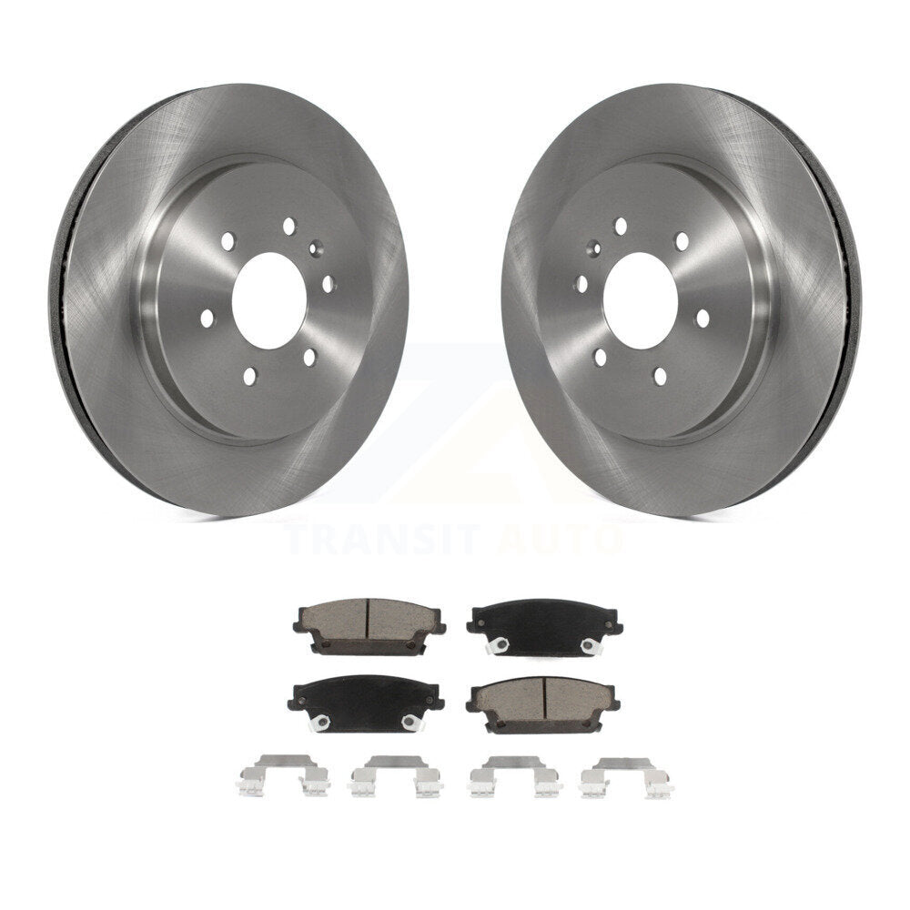 Disc Brake Rotors And Ceramic Pads Rear Kit For Cadillac SRX