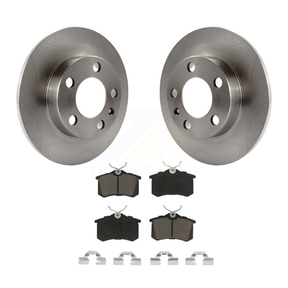 Disc Brake Rotors And Ceramic Pads Rear Kit For 2007-2010 Volkswagen Beetle