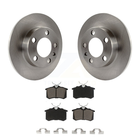Brake Rotor & Ceramic Pad Rear Kit For Volkswagen Jetta Golf City Beetle Audi TT