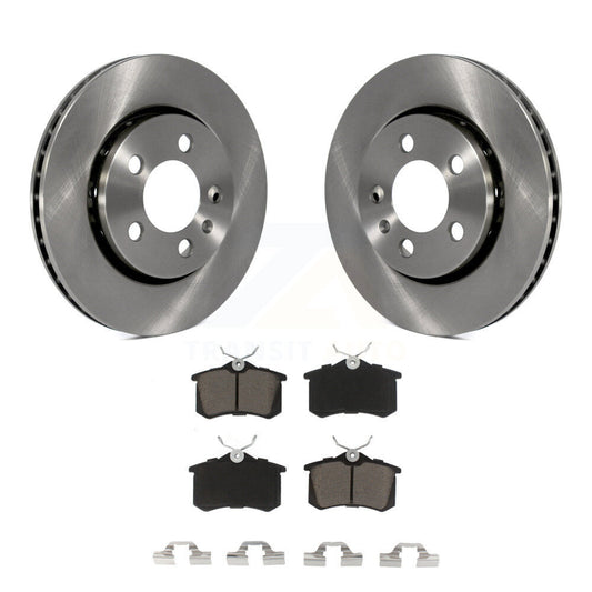 Brake Rotor & Ceramic Pad Rear Kit For Volkswagen Jetta Golf Audi TT Quattro R32
