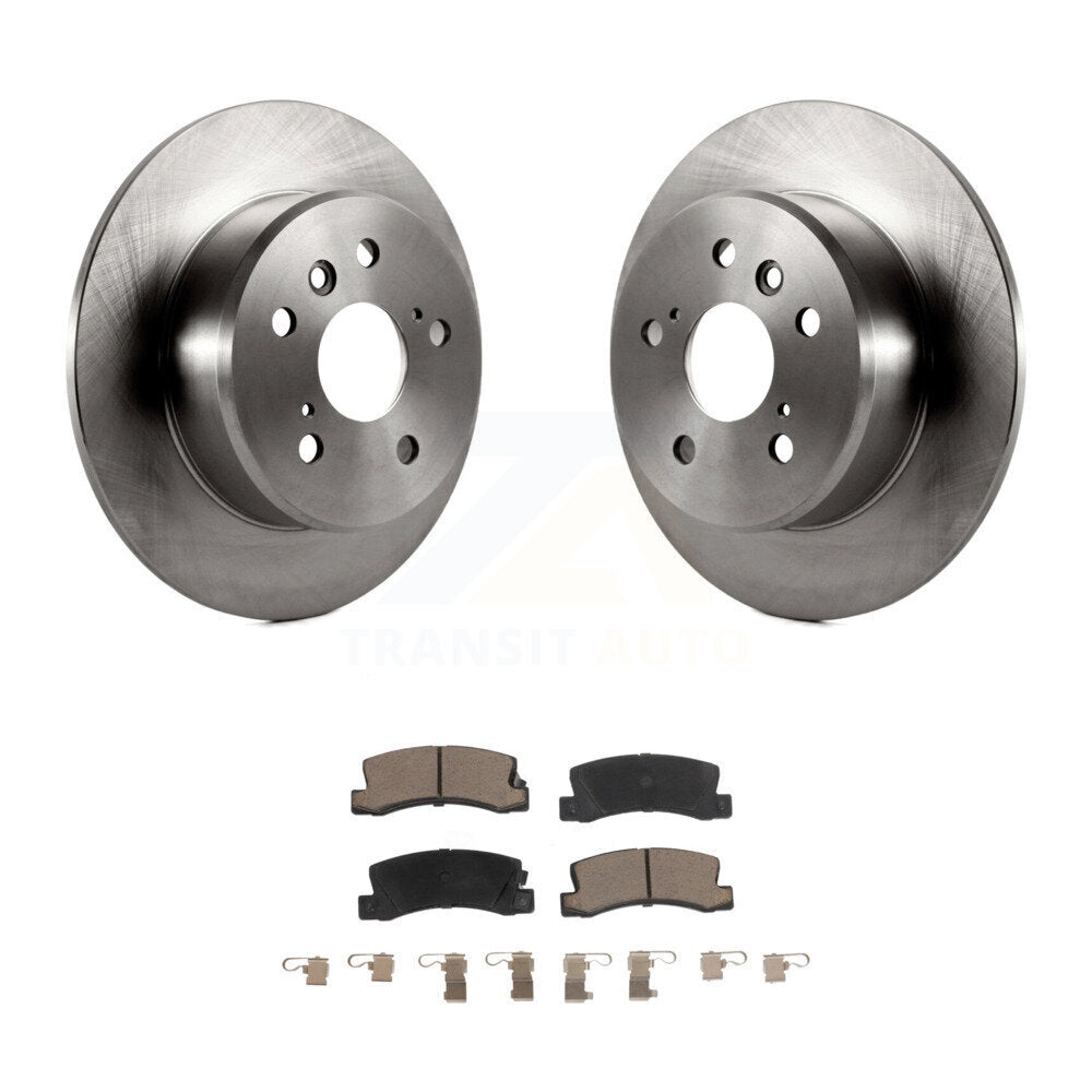 Disc Brake Rotors And Ceramic Pads Rear Kit For Lexus Toyota Camry RX300 ES300