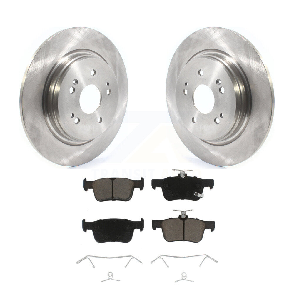 Disc Brake Rotors And Ceramic Pads Rear Kit For 2019-2021 Acura RDX