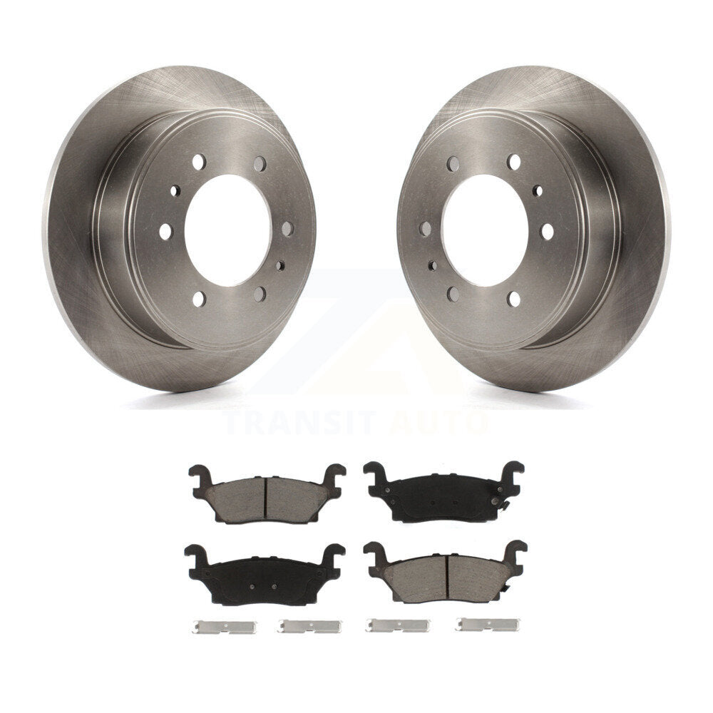 Disc Brake Rotors And Ceramic Pads Rear Kit For Hummer H3 H3T