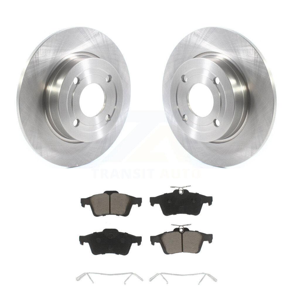 Disc Brake Rotors And Ceramic Pads Rear Kit For 2018-2021 Ford EcoSport FWD