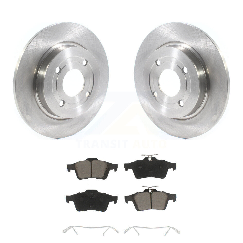 Disc Brake Rotors And Ceramic Pads Rear Kit For 2018-2022 Ford EcoSport AWD