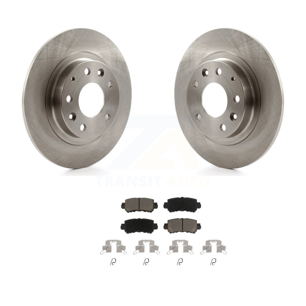 Disc Brake Rotors And Ceramic Pads Rear Kit For 2016-2018 Mazda CX-3