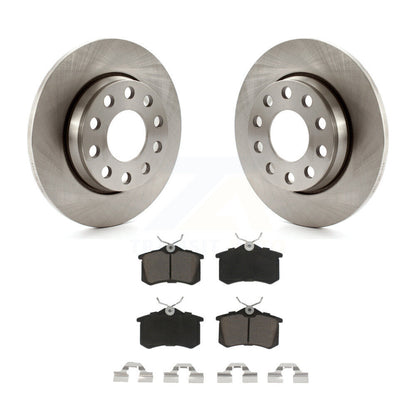 Disc Brake Rotors And Ceramic Pads Rear Kit For Audi A4 Quattro
