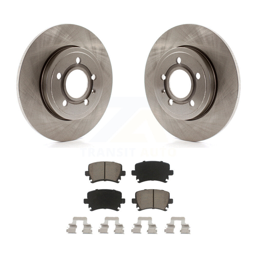 Disc Brake Rotors And Ceramic Pads Rear Kit For Audi A4 Quattro