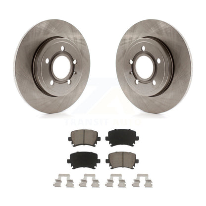 Disc Brake Rotors And Ceramic Pads Rear Kit For Audi A4 Quattro