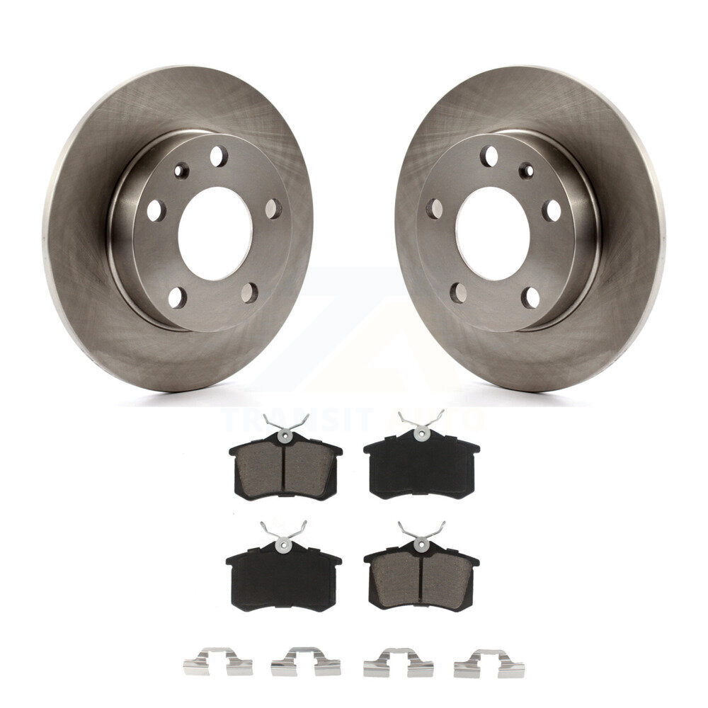 Disc Brake Rotors And Ceramic Pads Rear Kit For Audi A4 Quattro