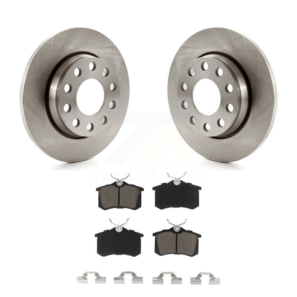 Brake Rotor Ceramic Pad Rear Kit For 2005 Audi A4 With 255mm Diameter