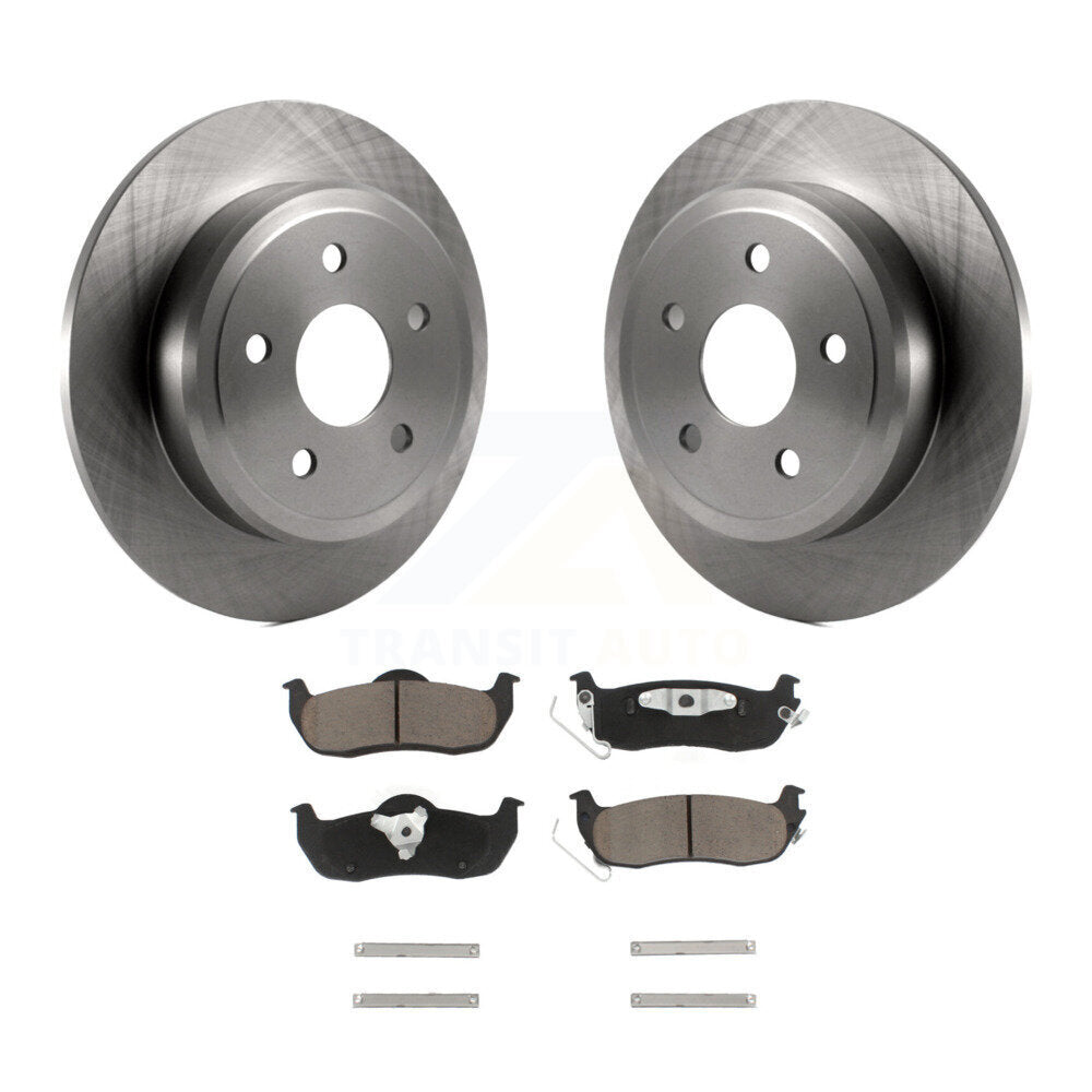 Disc Brake Rotors And Ceramic Pads Rear Kit For Jeep Grand Cherokee Commander