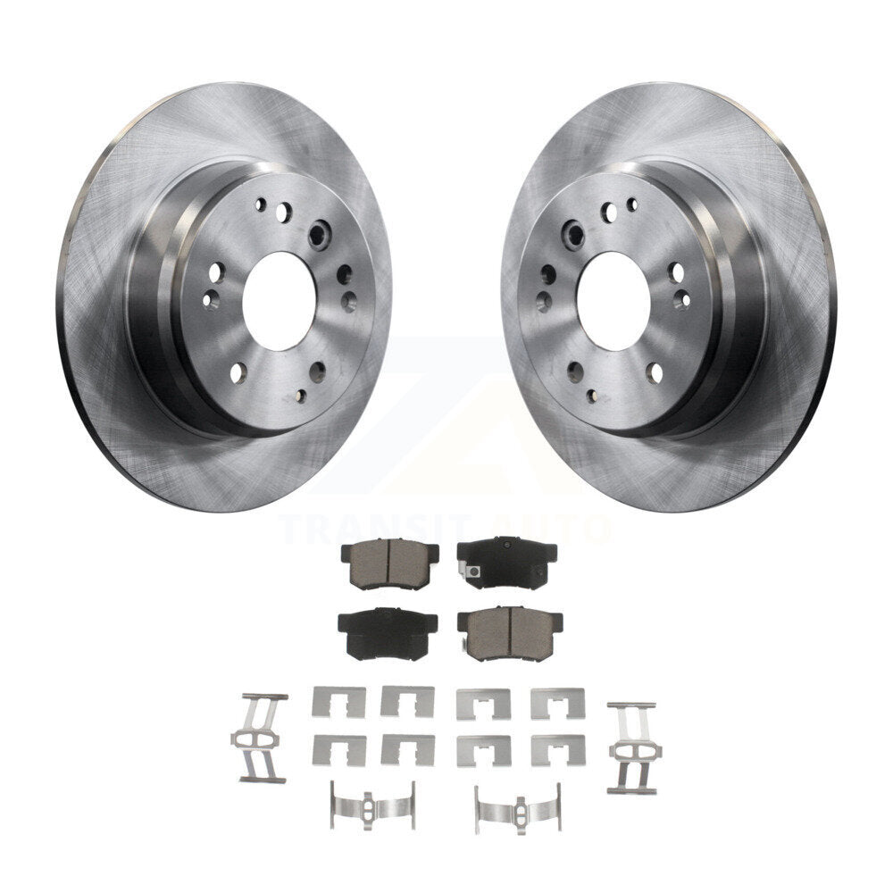 Disc Brake Rotors And Ceramic Pads Rear Kit For Acura TL Honda Element