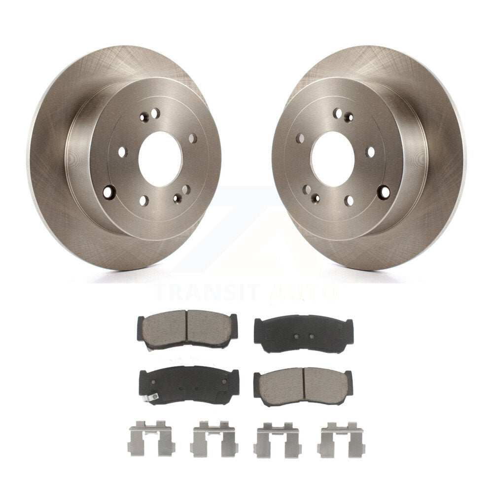 Disc Brake Rotors And Ceramic Pads Rear Kit For 2007-2009 Hyundai Santa Fe
